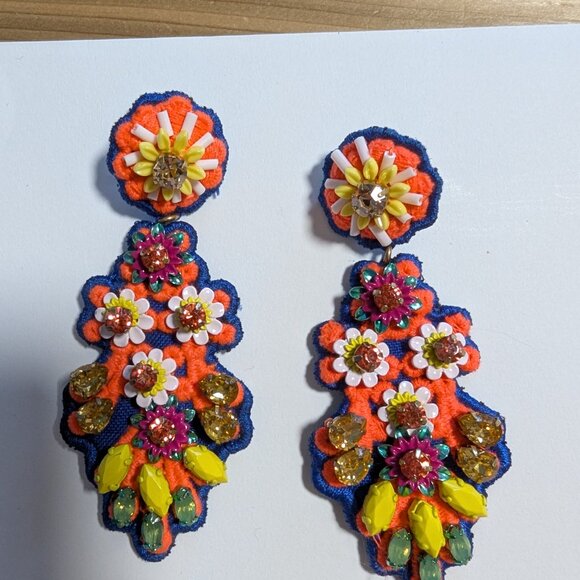 Brand New Fun colorful j. crew dangle earrings - lightweight - Picture 2 of 4